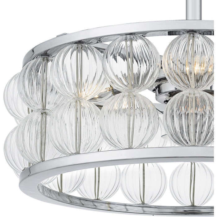 Quoizel - TRK3123C - Four Light Fan Light - Terrarock - Polished Chrome