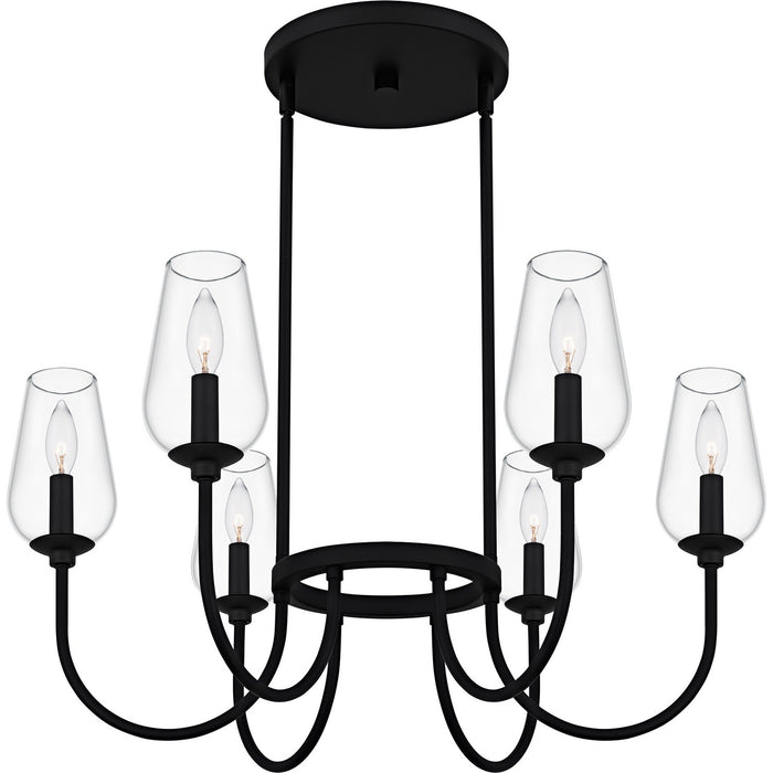 Quoizel - VSC5028MBK - Six Light Chandelier - Viscount - Matte Black