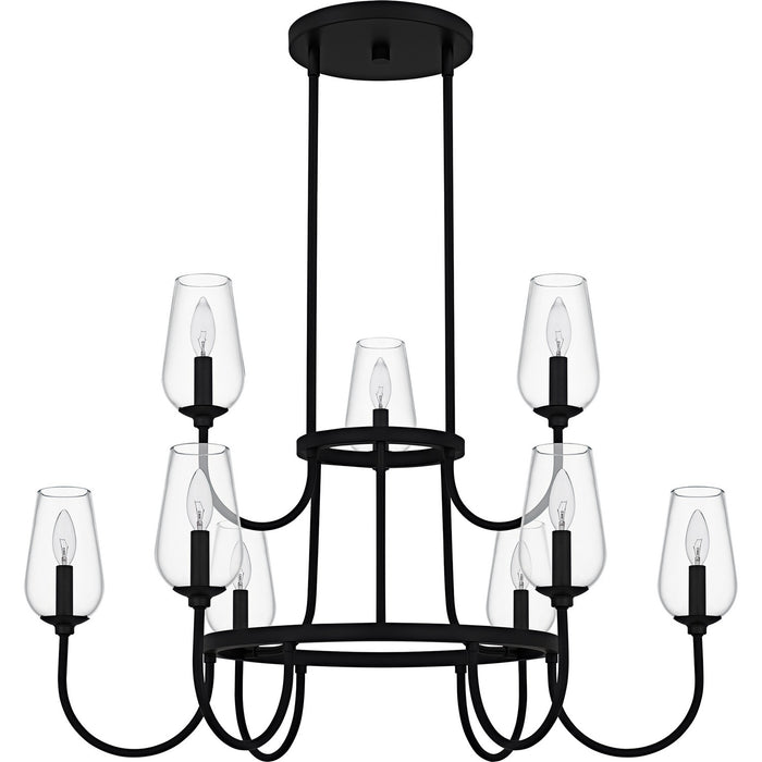 Quoizel - VSC5036MBK - Nine Light Chandelier - Viscount - Matte Black