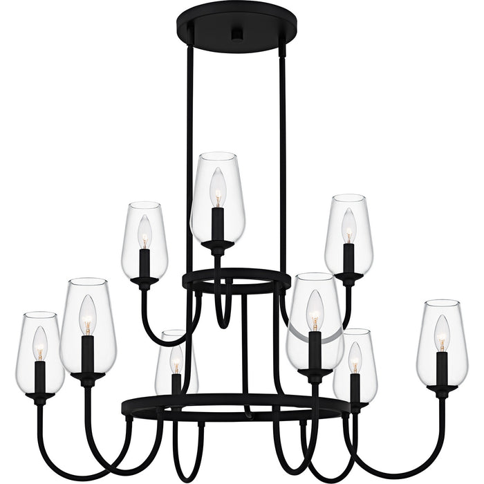 Quoizel - VSC5036MBK - Nine Light Chandelier - Viscount - Matte Black