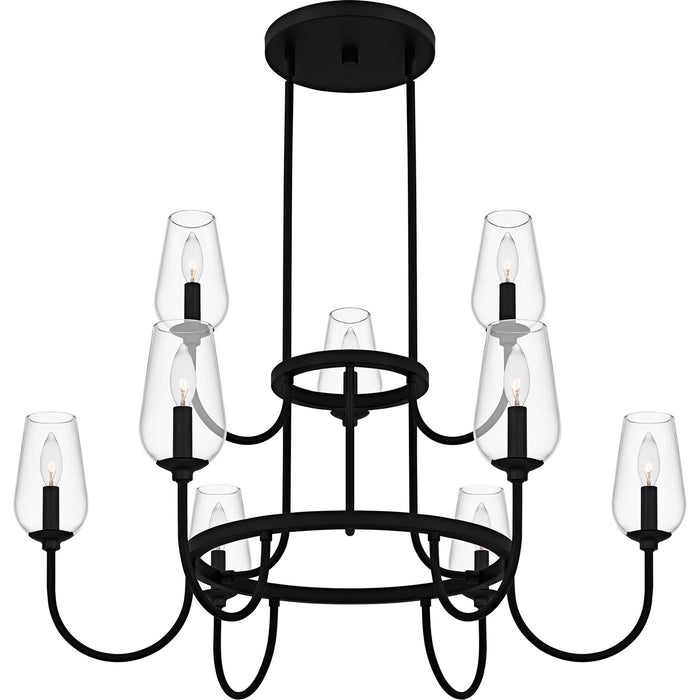 Quoizel - VSC5036MBK - Nine Light Chandelier - Viscount - Matte Black