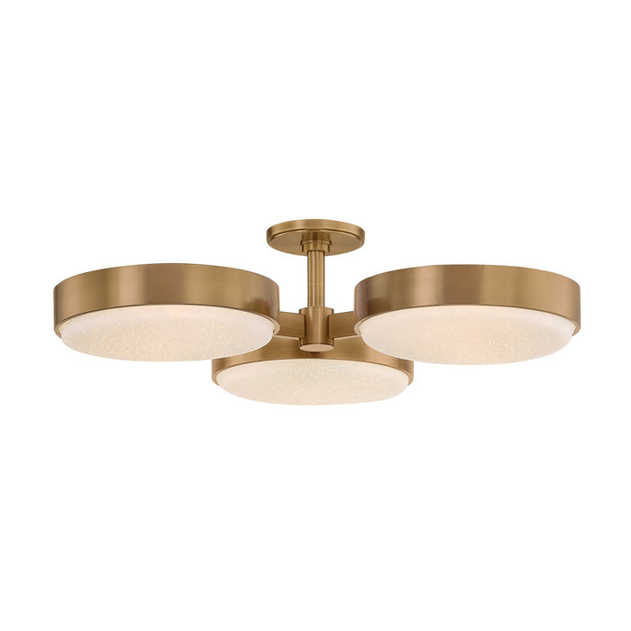 Troy Lighting - C1330-PBR - Three Light Semi Flush Mount - Rory - Patina Brass