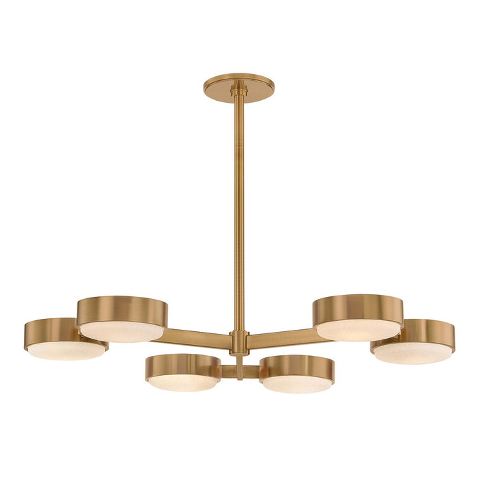 Troy Lighting - C1340-PBR - Six Light Semi Flush Mount - Rory - Patina Brass