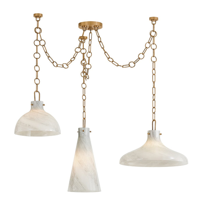 Troy Lighting - F1242-PBR - Three Light Chandelier - Joaquin - Patina Brass