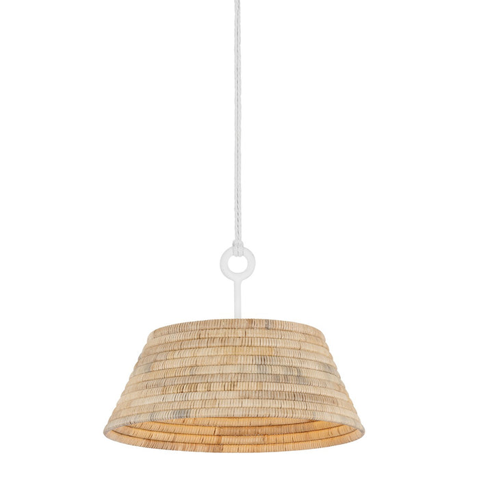 Troy Lighting - F2824-GSW - One Light Pendant - Sequoia - Gesso White