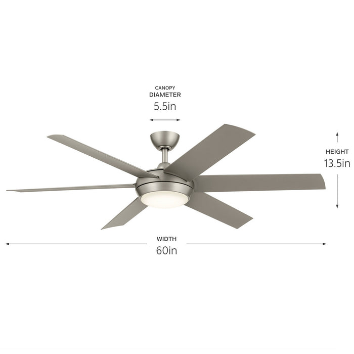 Kichler - 310260NI - 60 Inch Ceiling Fan - Mint - Brushed Nickel