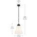 Kichler - 52662BK - One Light Pendant - Marsailli - Black