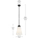 Kichler - 52661BK - One Light Pendant - Marsailli - Black