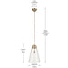 Kichler - 52661CPZCLR - One Light Pendant - Marsailli - Champagne Bronze