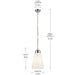 Kichler - 52661PN - One Light Pendant - Marsailli - Polished Nickel