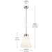 Kichler - 52662PN - One Light Pendant - Marsailli - Polished Nickel