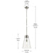 Kichler - 52661PNCLR - One Light Pendant - Marsailli - Polished Nickel