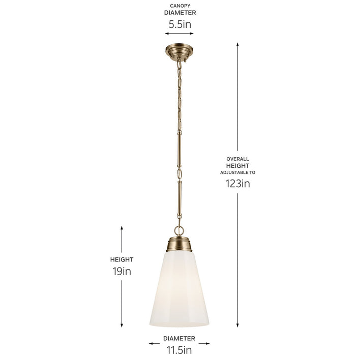 Kichler - 52661CPZ - One Light Pendant - Marsailli - Champagne Bronze