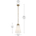 Kichler - 52661CPZ - One Light Pendant - Marsailli - Champagne Bronze