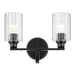 Kichler - 55225BKFLU - Two Light Bath - Gioe - Black