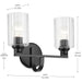 Kichler - 55225BKFLU - Two Light Bath - Gioe - Black