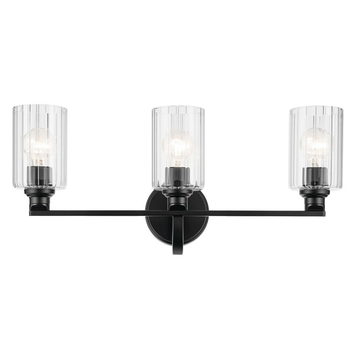 Kichler - 55226BKFLU - Three Light Bath - Gioe - Black