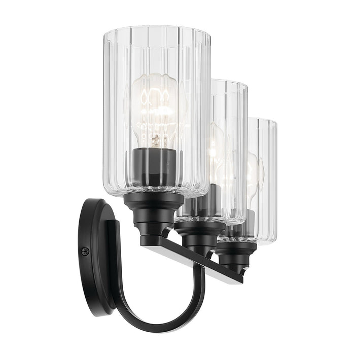 Kichler - 55226BKFLU - Three Light Bath - Gioe - Black