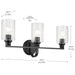 Kichler - 55226BKFLU - Three Light Bath - Gioe - Black