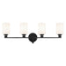 Kichler - 55227BK - Four Light Bath - Gioe - Black