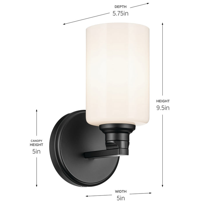 Kichler - 55224BK - One Light Wall Sconce - Gioe - Black