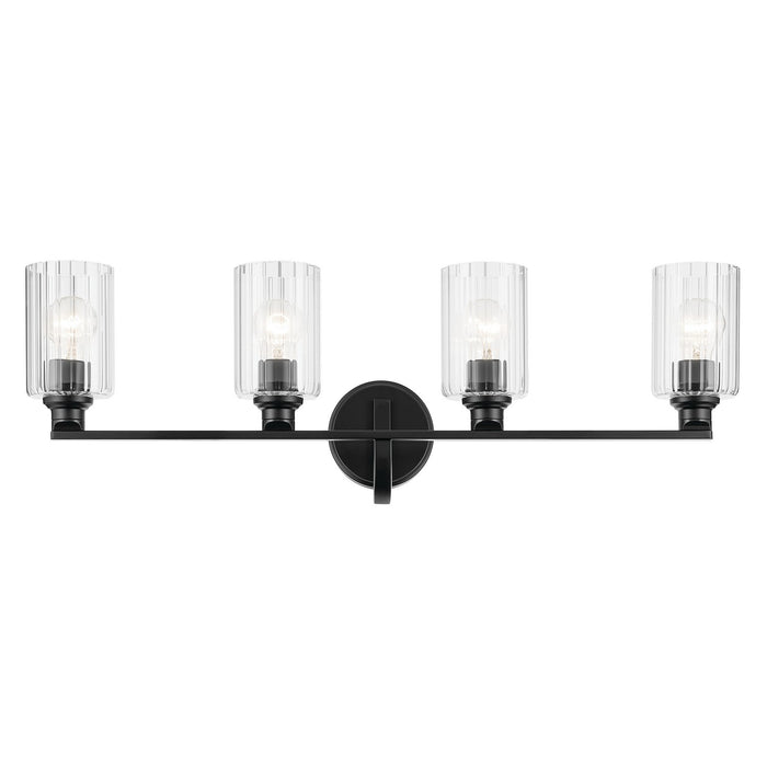 Kichler - 55227BKFLU - Four Light Bath - Gioe - Black