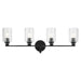 Kichler - 55227BKFLU - Four Light Bath - Gioe - Black