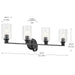 Kichler - 55227BKFLU - Four Light Bath - Gioe - Black