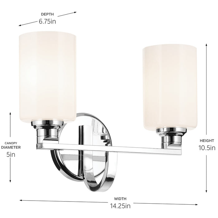 Kichler - 55225CH - Two Light Bath - Gioe - Chrome