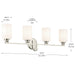 Kichler - 55227NI - Four Light Bath - Gioe - Brushed Nickel
