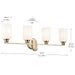 Kichler - 55227CPZ - Four Light Bath - Gioe - Champagne Bronze
