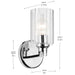 Kichler - 55224CHFLU - One Light Wall Sconce - Gioe - Chrome