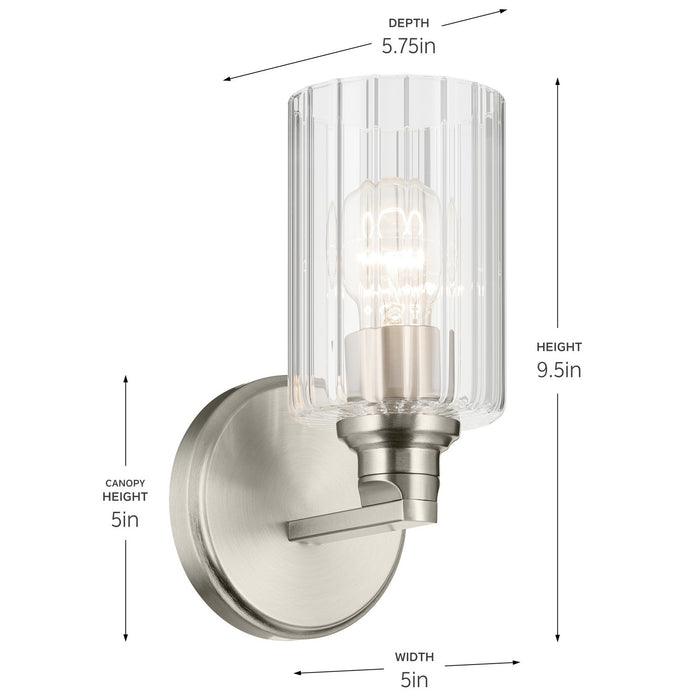 Kichler - 55224NIFLU - One Light Wall Sconce - Gioe - Brushed Nickel