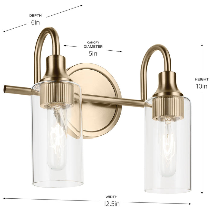 Kichler - 55210CPZ - Two Light Bath - Kavi - Champagne Bronze