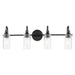 Kichler - 55212BK - Four Light Bath - Kavi - Black