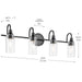 Kichler - 55212BK - Four Light Bath - Kavi - Black