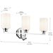 Kichler - 55226CH - Three Light Bath - Gioe - Chrome