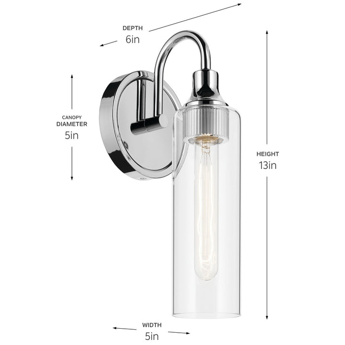 Kichler - 55209CH - One Light Wall Sconce - Kavi - Chrome