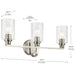 Kichler - 55226NIFLU - Three Light Bath - Gioe - Brushed Nickel