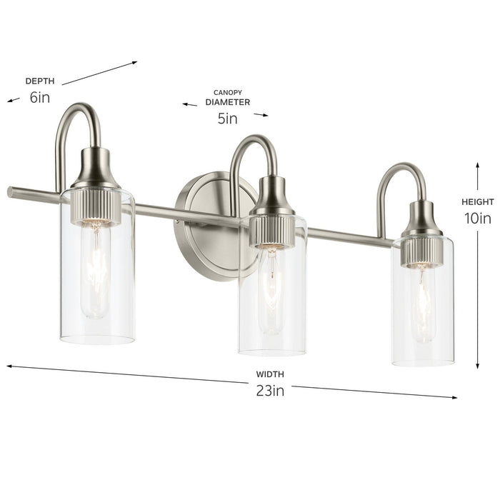 Kichler - 55211NI - Three Light Bath - Kavi - Brushed Nickel