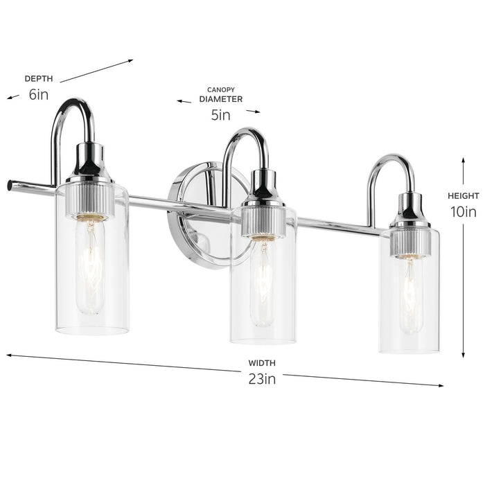 Kichler - 55211CH - Three Light Bath - Kavi - Chrome