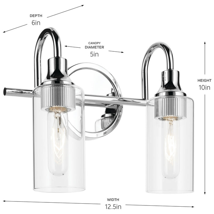 Kichler - 55210CH - Two Light Bath - Kavi - Chrome