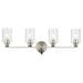 Kichler - 55227NIFLU - Four Light Bath - Gioe - Brushed Nickel