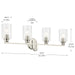 Kichler - 55227NIFLU - Four Light Bath - Gioe - Brushed Nickel