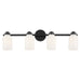 Kichler - 55203BK - Four Light Bath - Shae - Black