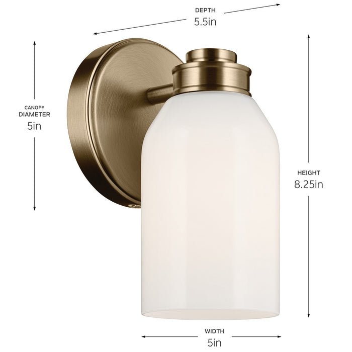 Kichler - 55200CPZ - One Light Wall Sconce - Shae - Champagne Bronze