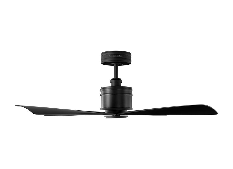 Visual Comfort Fan - 4LNCR44MBK - 44"Ceiling Fan - Launceton 44 - Midnight Black