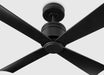 Visual Comfort Fan - 4LNCR44MBK - 44"Ceiling Fan - Launceton 44 - Midnight Black