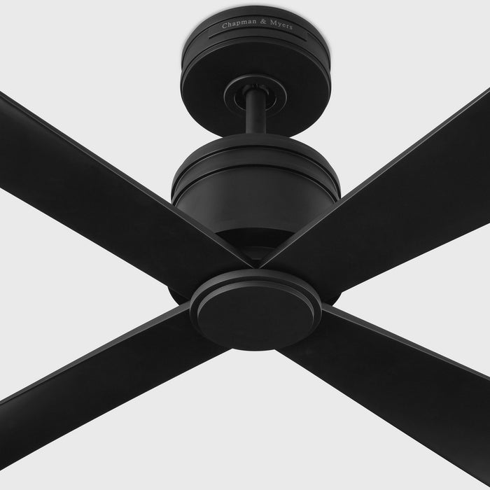 Visual Comfort Fan - 4LNCR44MBK - 44"Ceiling Fan - Launceton 44 - Midnight Black