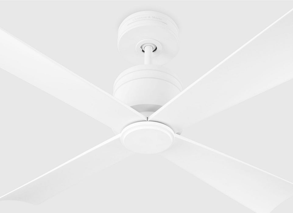 Visual Comfort Fan - 4LNCR44RZW - 44"Ceiling Fan - Launceton 44 - Matte White
